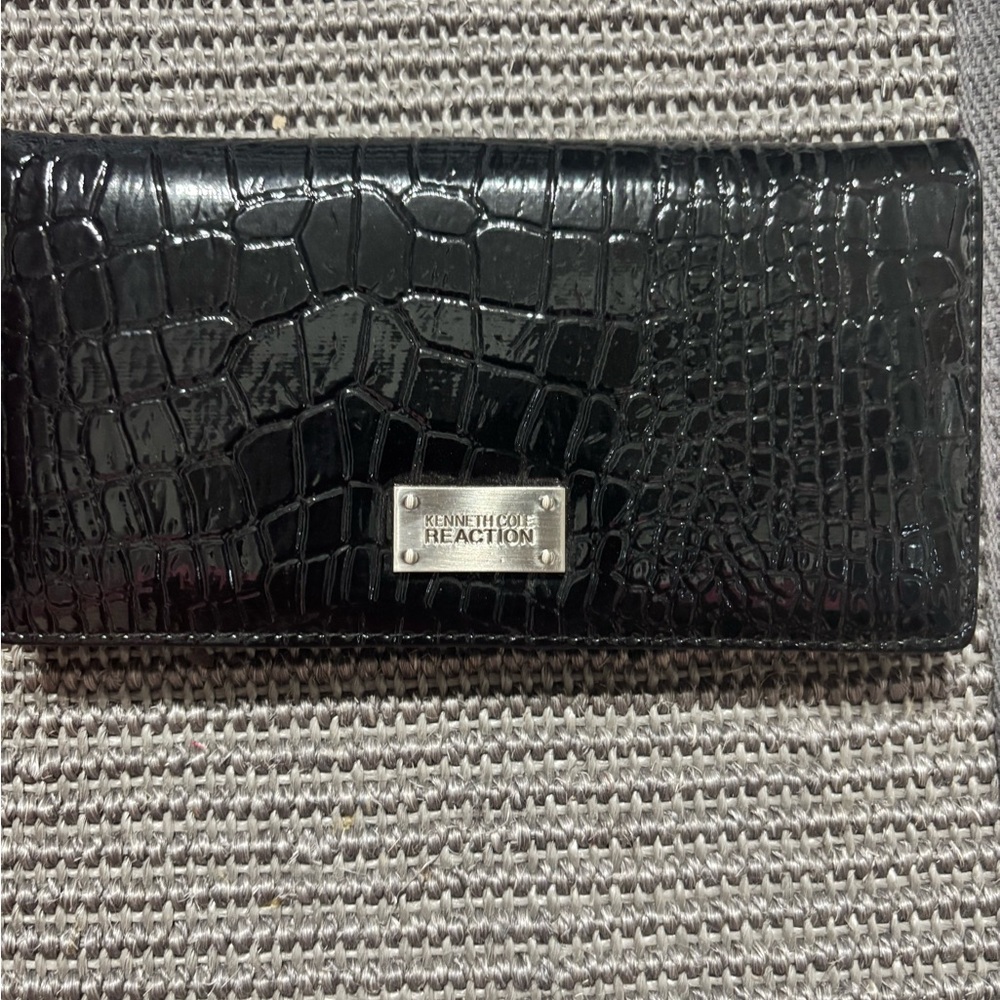 Kenneth Cole Reaction Black Croc-Embossed Accessory
